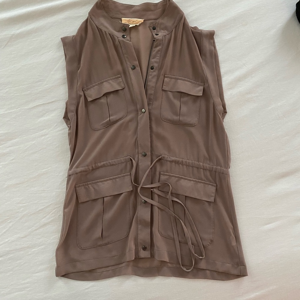 Sheer sleeveless blouse